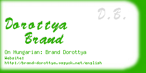 dorottya brand business card